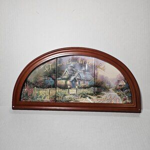 Thomas Kinkade Tea Cup Cottage Framed 3-Plate Set Bradford Exchange